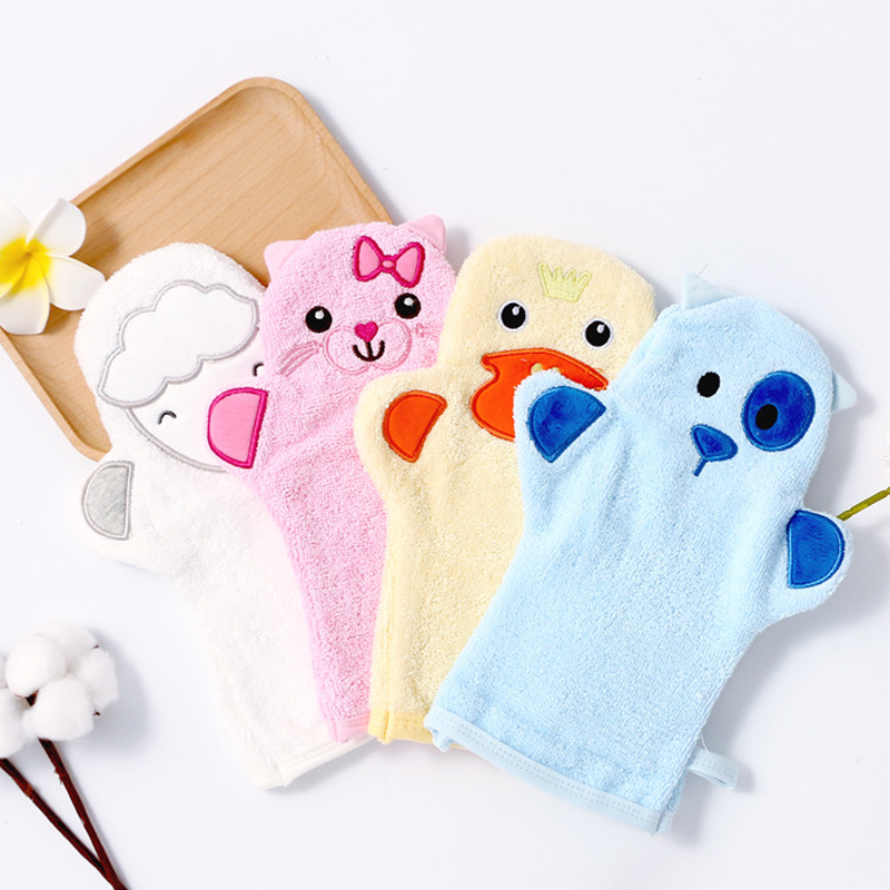 Baby Clothing Wash - 2 ชิ้นทารกแรกเกิดเด็กทารกเด็กชายและเด็กหญิงผ้าเช็ดตัวการ์ตูนสัตว์เย็บปักถักร้อยผ้าเช็ดตัว