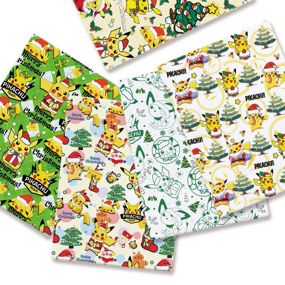 Baby Clothing Japan - ชุดเดรสลายการ์ตูนโปเกมอนสำหรับเด็ก Fabric140 * 50ซม. งานเย็บปะต่อผ้าสำหรับผ้าพิมพ์บ้านงานเย็บผ้าสำหรับเด็ก