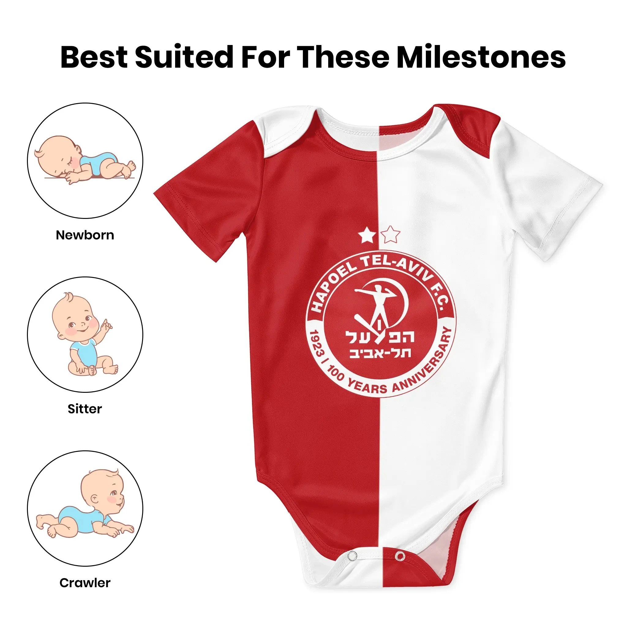 Hapoel Tel Aviv ชุดบอดี้สูทเด็ - Baby Sleep Suit บทวิจารณ์และราคา