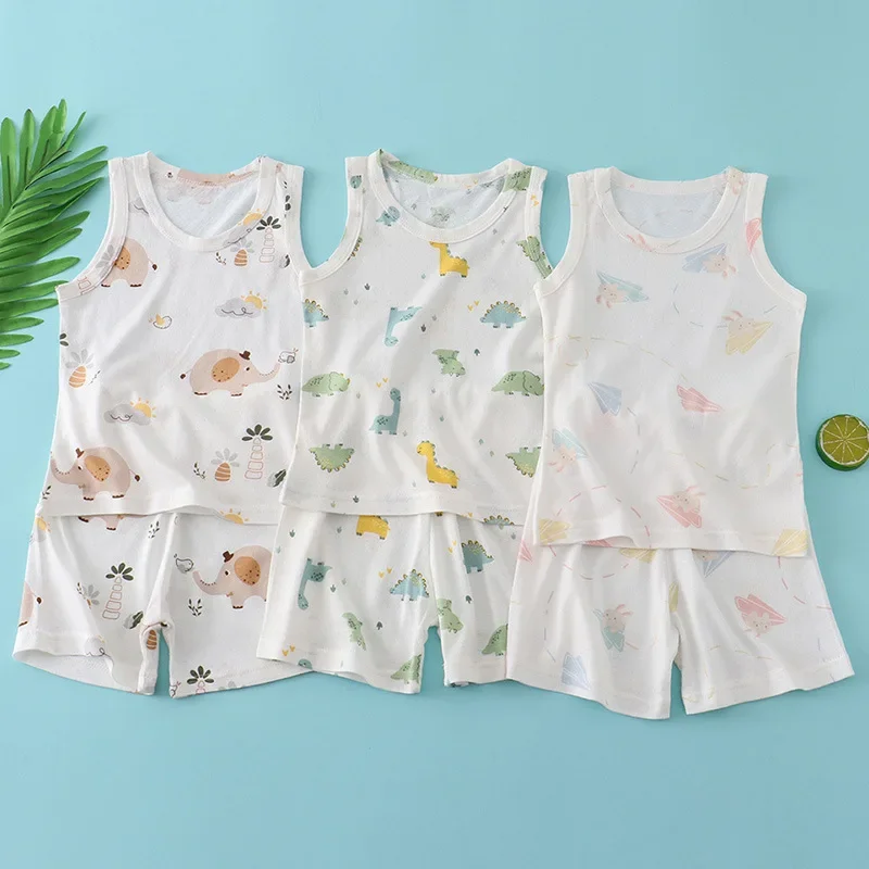 ชุดเสื้อกั๊กผ้าฝ้ายผสมใยไผ่สำห - Baby Sleep Suit บทวิจารณ์และราคา