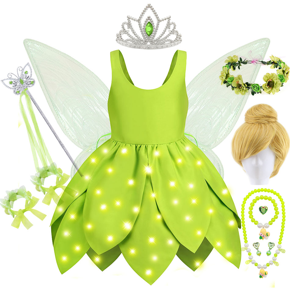 เด็กสาวทิงเกอร์เบลล์นางฟ้าชุดเ - Baby Clothing Girls บทวิจารณ์และราคา