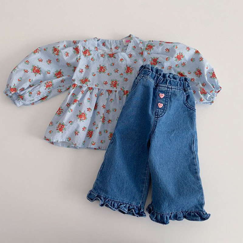 กางเกงยีนส์กระเป๋าแต่งระบายสำห - Baby Clothing Wash บทวิจารณ์และราคา