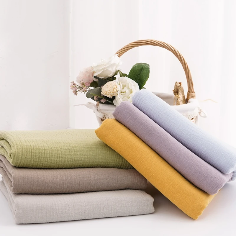 ผ้าฝ้าย 100% Double-Layer ย่นผ - Baby Clothing Organic Cotton บทวิจารณ์และราคา