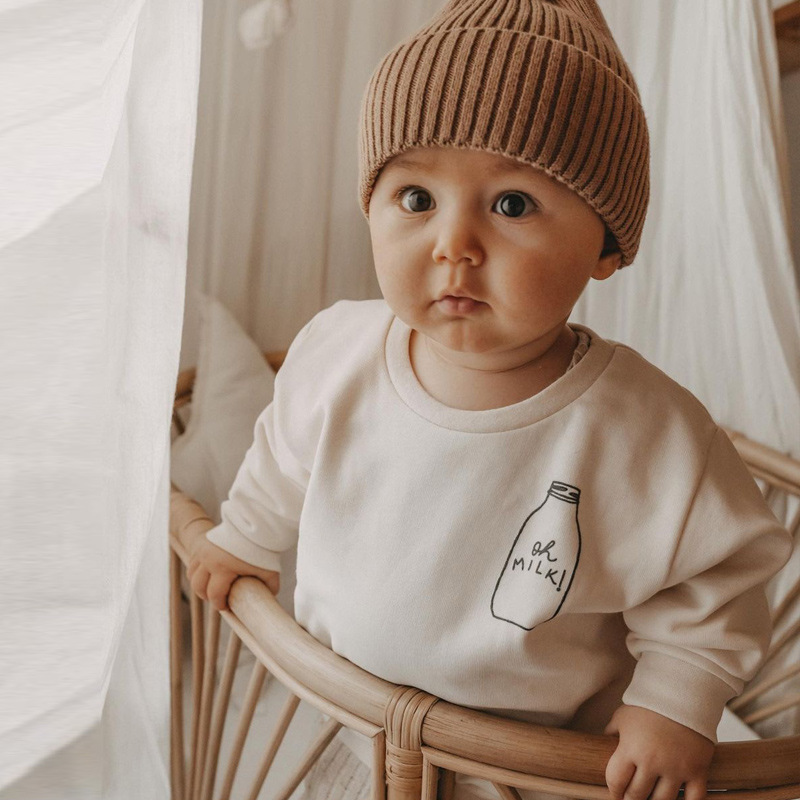 เสื้อสเวตเตอร์แฟชั่นเด็กทารกคอ - Baby Clothing Organic Cotton บทวิจารณ์และราคา