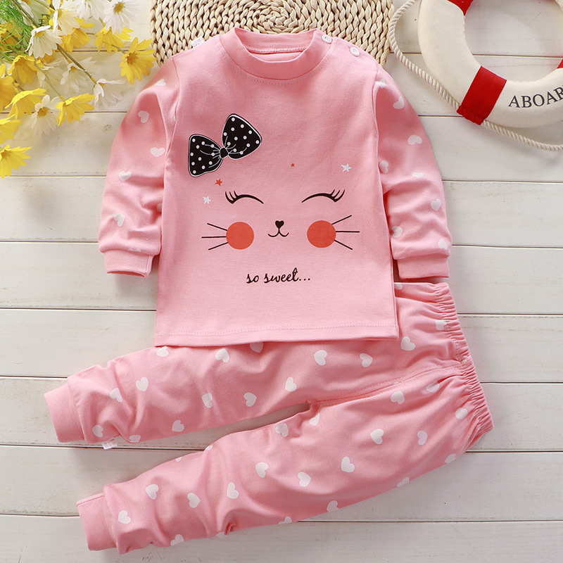 ชุดนอนผ้าฝ้ายสำหรับเด็กผู้หญิง - Baby Clothing Clearance บทวิจารณ์และราคา